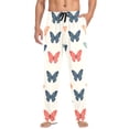 thumbnail image 1 of FORMRS Mens Pajama Pants with Pockets Sleepwear Lounge Bottoms Sizes S-2XL, Orange Butterflies, 1 of 7