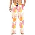 thumbnail image 1 of FORMRS Mens Pajama Pants with Pockets Sleepwear Lounge Bottoms Sizes S-2XL, Pink Floral Orange, 1 of 7