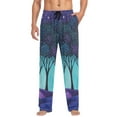 thumbnail image 1 of FORMRS Mens Pajama Pants with Pockets Sleepwear Lounge Bottoms Sizes S-2XL, Purple Moonlight Forest, 1 of 7