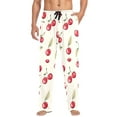 thumbnail image 1 of FORMRS Mens Pajama Pants with Pockets Sleepwear Lounge Bottoms Sizes S-2XL, Red Cherry, 1 of 7