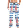 thumbnail image 1 of FORMRS Mens Pajama Pants with Pockets Sleepwear Lounge Bottoms Sizes S-2XL, Red Sailboats, 1 of 7
