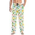 thumbnail image 1 of FORMRS Mens Pajama Pants with Pockets Sleepwear Lounge Bottoms Sizes S-2XL, Retro Blue Floral, 1 of 7