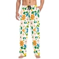 thumbnail image 1 of FORMRS Mens Pajama Pants with Pockets Sleepwear Lounge Bottoms Sizes S-2XL, Retro Orange Floral, 1 of 7