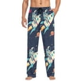 thumbnail image 1 of FORMRS Mens Pajama Pants with Pockets Sleepwear Lounge Bottoms Sizes S-2XL, Rocket Pattern, 1 of 7