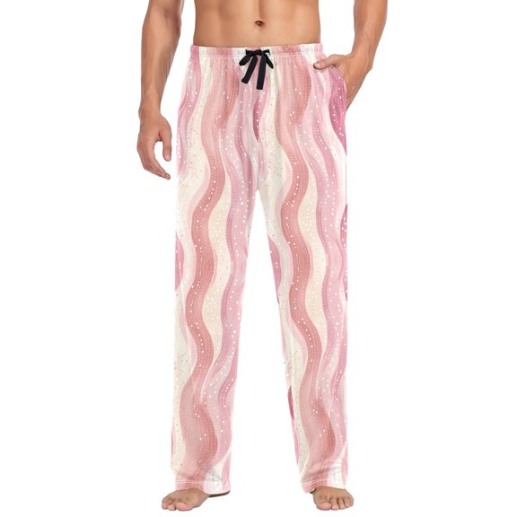 FORMRS Mens Pajama Pants with Pockets Sleepwear Lounge Bottoms Sizes S-2XL, Soft Brown Pattern