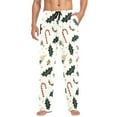 thumbnail image 1 of FORMRS Mens Pajama Pants with Pockets Sleepwear Lounge Bottoms Sizes S-2XL, White Christmas Holly, 1 of 7