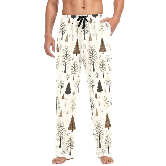 FORMRS Mens Pajama Pants with Pockets Sleepwear Lounge Bottoms Sizes S-2XL, Winter Forest
