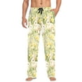 thumbnail image 1 of FORMRS Mens Pajama Pants with Pockets Sleepwear Lounge Bottoms Sizes S-2XL, Yellow Floral Rabbit, 1 of 7