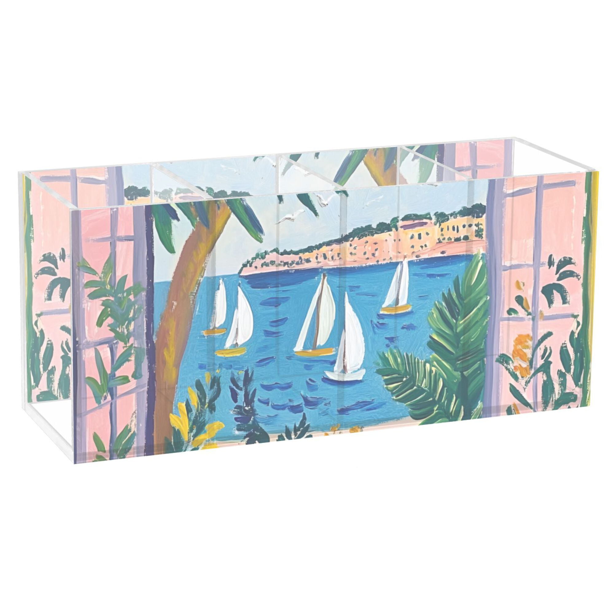 FORMRS Pen Holder for Desk Acrylic Clear Makeup Brush Storage Organizer