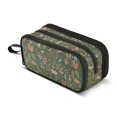 thumbnail image 1 of FORMRS Pencil Case with 3 Compartments School Large Capacity Zipper Pen Pouch Stationery Organizer, Green Forest Animals Pattern, 1 of 8