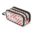thumbnail image 1 of FORMRS Pencil Case with 3 Compartments School Large Capacity Zipper Pen Pouch Stationery Organizer, Sardine Plaid Pattern, 1 of 8