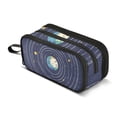 thumbnail image 1 of FORMRS Pencil Case with 3 Compartments Zipper Pouch, Elementary School Level and up, Beige Cat Planet, 1 of 8