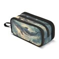 thumbnail image 1 of FORMRS Pencil Case with 3 Compartments Zipper Pouch, Elementary School Level and up, Beige Floating Whale, 1 of 8