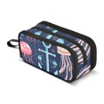 thumbnail image 1 of FORMRS Pencil Case with 3 Compartments Zipper Pouch, Elementary School Level and up, Blue Anchor, 1 of 8