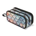 thumbnail image 1 of FORMRS Pencil Case with 3 Compartments Zipper Pouch, Elementary School Level and up, Blue Art Pattern, 1 of 8