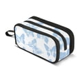 thumbnail image 1 of FORMRS Pencil Case with 3 Compartments Zipper Pouch, Elementary School Level and up, Blue Butterfly, 1 of 8