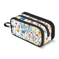 thumbnail image 1 of FORMRS Pencil Case with 3 Compartments Zipper Pouch, Elementary School Level and up, Blue Wildflower Pattern, 1 of 8