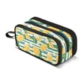 thumbnail image 1 of FORMRS Pencil Case with 3 Compartments Zipper Pouch, Elementary School Level and up, Cartoon Orange Flower Pattern, 1 of 8