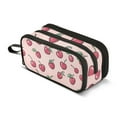 thumbnail image 1 of FORMRS Pencil Case with 3 Compartments Zipper Pouch, Elementary School Level and up, Cherries Pattern, 1 of 8