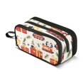 thumbnail image 1 of FORMRS Pencil Case with 3 Compartments School Large Capacity Zipper Pen Pouch Stationery Organizer, Christmas Box Train, 1 of 8