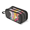 thumbnail image 1 of FORMRS Pencil Case with 3 Compartments Zipper Pouch, Elementary School Level and up, Colorful Black, 1 of 8