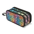 thumbnail image 1 of FORMRS Pencil Case with 3 Compartments Zipper Pouch, Elementary School Level and up, Colorful Dragon Scales Pattern, 1 of 8