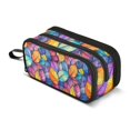 thumbnail image 1 of FORMRS Pencil Case with 3 Compartments Zipper Pouch, Elementary School Level and up, Colorful Leaves, 1 of 8