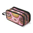 thumbnail image 1 of FORMRS Pencil Case with 3 Compartments Zipper Pouch, Elementary School Level and up, Cute Doughnuts Pattern, 1 of 8