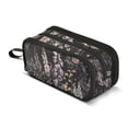 thumbnail image 1 of FORMRS Pencil Case with 3 Compartments Zipper Pouch, Elementary School Level and up, Dark Flowers Pattern, 1 of 8