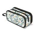 thumbnail image 1 of FORMRS Pencil Case with 3 Compartments Zipper Pouch, Elementary School Level and up, Darker Leafy Pattern, 1 of 8