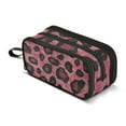 thumbnail image 1 of FORMRS Pencil Case with 3 Compartments Zipper Pouch, Elementary School Level and up, Deep Red Leopard Pattern, 1 of 8