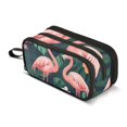 thumbnail image 1 of FORMRS Pencil Case with 3 Compartments Zipper Pouch, Elementary School Level and up, Flamingo Leaves Pattern, 1 of 8