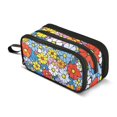 thumbnail image 1 of FORMRS Pencil Case with 3 Compartments Zipper Pouch, Elementary School Level and up, Floral Fiesta, 1 of 8