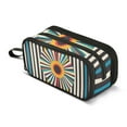 thumbnail image 1 of FORMRS Pencil Case with 3 Compartments Zipper Pouch, Elementary School Level and up, Geometric Stripes, 1 of 8