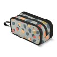 thumbnail image 1 of FORMRS Pencil Case with 3 Compartments Zipper Pouch, Elementary School Level and up, Gray Acorns Pattern, 1 of 8