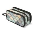 thumbnail image 1 of FORMRS Pencil Case with 3 Compartments Zipper Pouch, Elementary School Level and up, Green Art Pattern, 1 of 8