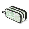 thumbnail image 1 of FORMRS Pencil Case with 3 Compartments Zipper Pouch, Elementary School Level and up, Green Floral, 1 of 8