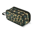 thumbnail image 1 of FORMRS Pencil Case with 3 Compartments Zipper Pouch, Elementary School Level and up, Green Leopard Print, 1 of 8
