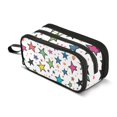 thumbnail image 1 of FORMRS Pencil Case with 3 Compartments Zipper Pouch, Elementary School Level and up, Green Stars, 1 of 8