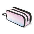 thumbnail image 1 of FORMRS Pencil Case with 3 Compartments Zipper Pouch, Elementary School Level and up, Light Pink Stripes, 1 of 8