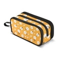 thumbnail image 1 of FORMRS Pencil Case with 3 Compartments Zipper Pouch, Elementary School Level and up, Orange Flowers Pattern, 1 of 8
