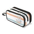 thumbnail image 1 of FORMRS Pencil Case with 3 Compartments Zipper Pouch, Elementary School Level and up, Orange Nautical Pattern, 1 of 8