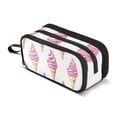 thumbnail image 1 of FORMRS Pencil Case with 3 Compartments Zipper Pouch, Elementary School Level and up, Pink Cartoon Ice Cream, 1 of 8