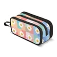 thumbnail image 1 of FORMRS Pencil Case with 3 Compartments Zipper Pouch, Elementary School Level and up, Pink Checkered Daisy, 1 of 8