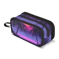 thumbnail image 1 of FORMRS Pencil Case with 3 Compartments Zipper Pouch, Elementary School Level and up, Pink Digital Art, 1 of 8
