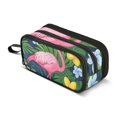 thumbnail image 1 of FORMRS Pencil Case with 3 Compartments Zipper Pouch, Elementary School Level and up, Pink Flamingo Pattern, 1 of 8