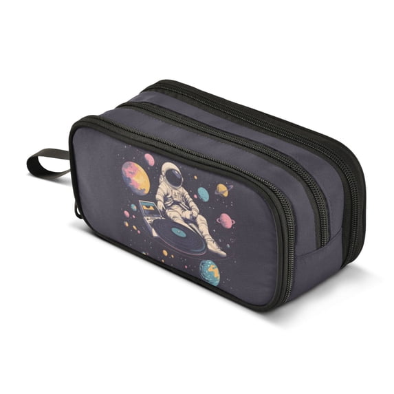 FORMRS Pencil Case with 3 Compartments Zipper Pouch, Elementary School Level and up, Pink Record