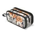thumbnail image 1 of FORMRS Pencil Case with 3 Compartments Zipper Pouch, Elementary School Level and up, Plaid Floral, 1 of 8