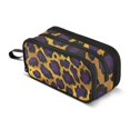 thumbnail image 1 of FORMRS Pencil Case with 3 Compartments Zipper Pouch, Elementary School Level and up, Purple Leopard Print, 1 of 8