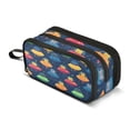 thumbnail image 1 of FORMRS Pencil Case with 3 Compartments Zipper Pouch, Elementary School Level and up, Rainbow Space Cat, 1 of 8